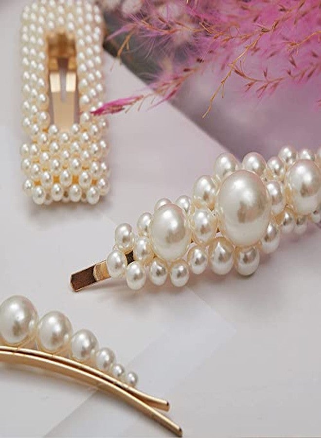 Shidara Pearl Hair Clips Cute Hair Pins Girl Hair Accessories Handmade Barrette For Party Wedding Daily | Multi | 8 Pieces - Image 5