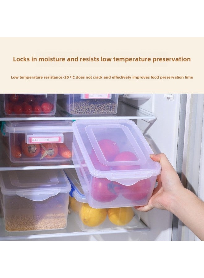Direct Supply Preservation Box Plastic Transparent Storage Box Rectangular Refrigerator Special Food Grade Commercial Kitchen With Lid-Specifications:Model 801(10.86 Litres) With Blue Double Buckle And Sealing Ring Buy 10 Get One Free  - Image 4