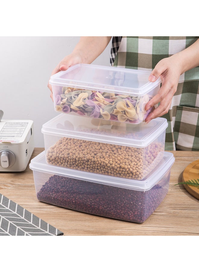 Direct Supply Preservation Box Plastic Transparent Storage Box Rectangular Refrigerator Special Food Grade Commercial Kitchen With Lid-Specifications:Model 801(10.86 Litres) With Blue Double Buckle And Sealing Ring Buy 10 Get One Free  - Image 5