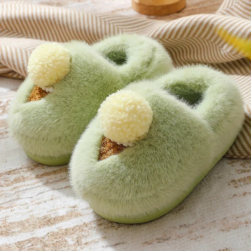 Y&D New Cartoon Cotton Kids Slippers Winter Indoor Thick-Soled Warm Shoes for Children Soft Home Outdoor Cute Shoes - Image 1