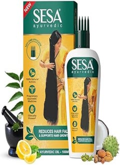 Sesa Ayurvedic Hair Oil for Hair Fall and Hair Growth | 5000 Year Old Kshir Pak Vidhi, Bhringraj & 17 Rare Herbs with 5 Nourishing Oils | All Hair Types | NO Mineral Oil | 100 ml (Pack of 1) - pzsku/ZD93C910450EE804A684CZ/45/_/1722278393/cf71562d-6b44-41f4-b97b-ef86a8ba2581