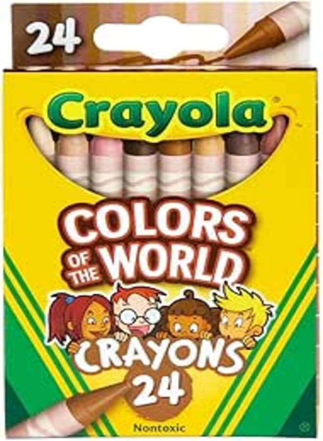 Crayola Crayons 24 Count, Colors of The World, Skin Tone Crayons, 24 New Crayon Colors