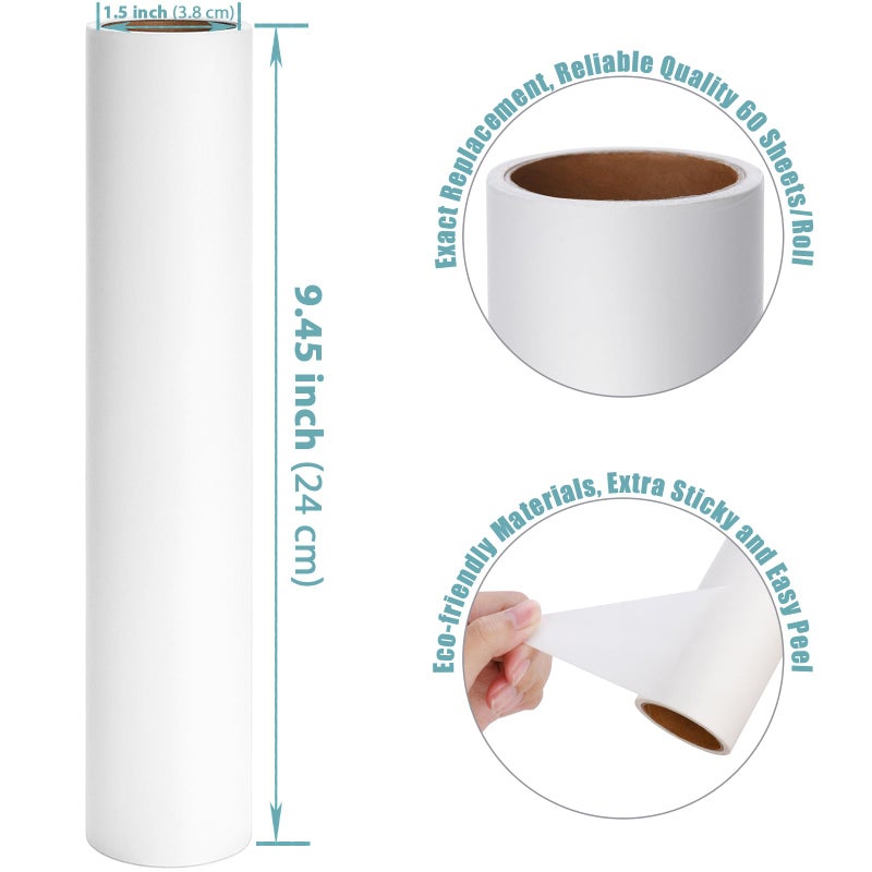 MINGRACE Large Lint Roller Refills 9.45 Inch Pet Hair Sticky Roller Refills For 9.4 Inch To 9.5 Inch Wide Floor Lint Rollers  Bulk Pack Of 10 Rolls Extra Sticky 600 Sheets Total - Image 4