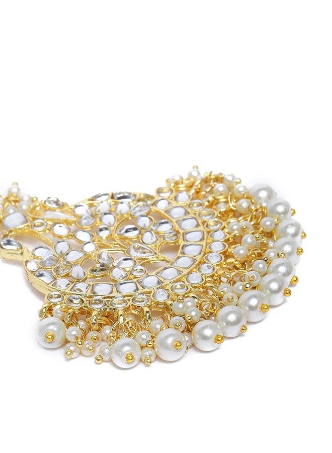 I Jewels Gold Plated Traditional Kundan & Stone Studded Maang Tikka for Women (T2042W) - Image 3