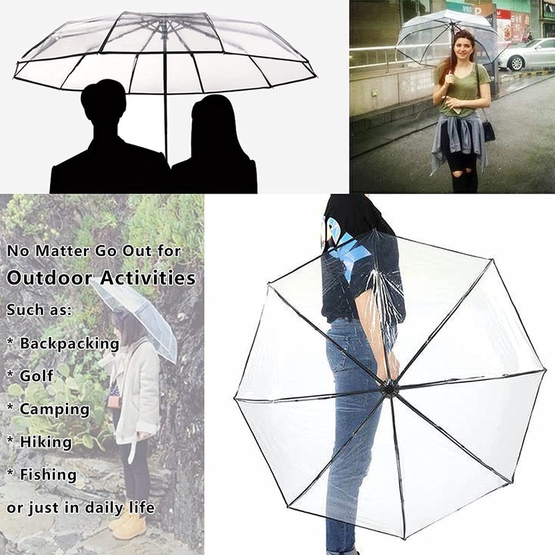 SYOSI Clear Umbrella, Women's Clear Bubble Umbrella, Automatic Open and Close Transparent Travel Dome Umbrella for Women Girls Kids Rainy Windy Weather - One Size - Image 3