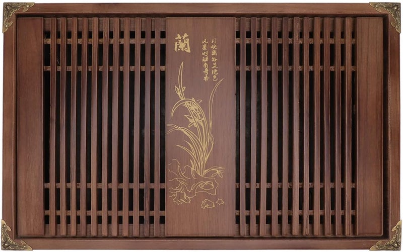 Chinese Gongfu Tea Tray, Wooden Kung Fu Tea Serving Tray with Drainage Pipe and for Table Storage, Removable and Large Capacity Water Storage (#2) - Image 5