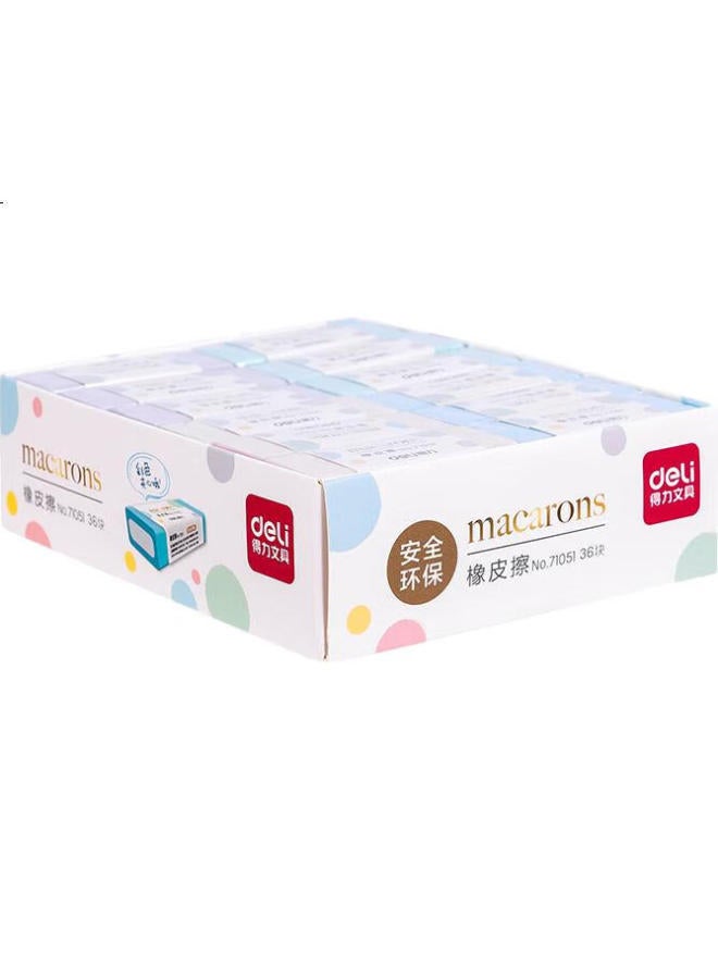 Deli 36-Piece Student Erasers, Soft And Clean For College Entrance Exams, Easy-To-Erase Erasers For Sketching And Drawing - Image 2