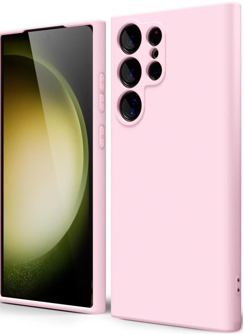 Raxoom Samsung Galaxy S24 Ultra Soft Silicone Gelly Rubber Case – Shockproof Matte Finish with Camera Protection in Pink - Image 1