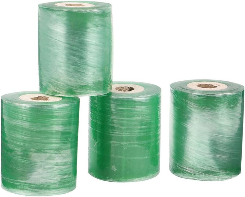 4 لفات شريط تطعيم PVC 6x5 سم قابل للتمدد ذاتي اللصق لأشجار الفاكهة ونباتات المناظر الطبيعية - Image 1