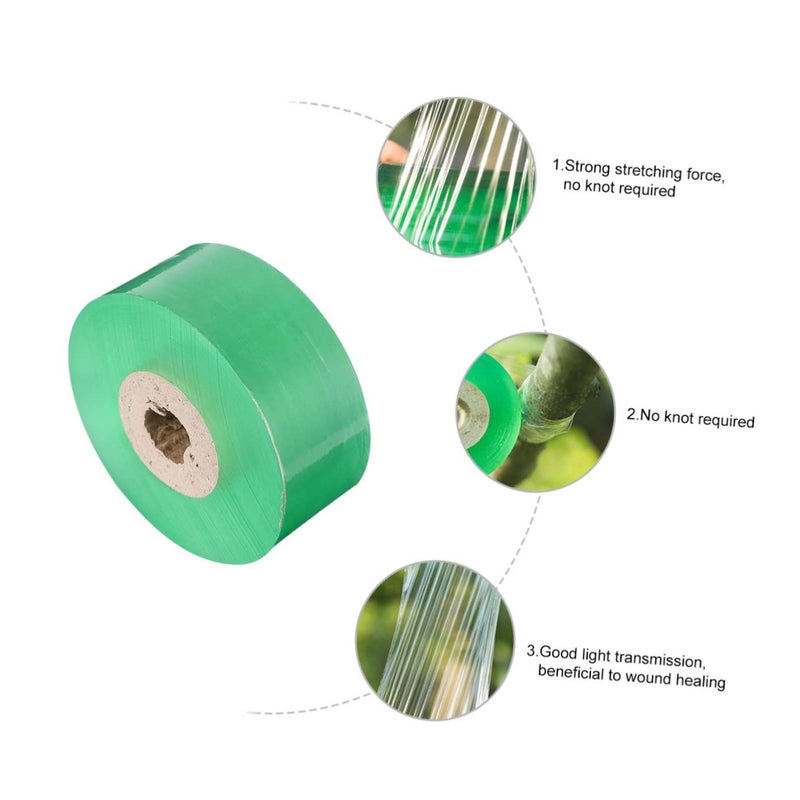 4 لفات شريط تطعيم PVC 6x5 سم قابل للتمدد ذاتي اللصق لأشجار الفاكهة ونباتات المناظر الطبيعية - Image 4