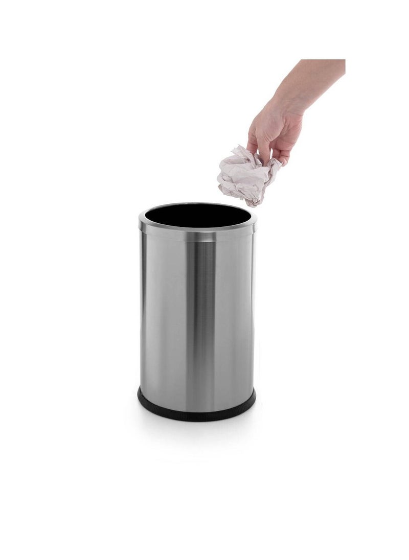 Primanova Vita stainless steel trash can swing, can be for in your home under desk, office, bedroom, bathroom,9 liter, silver  - Image 2