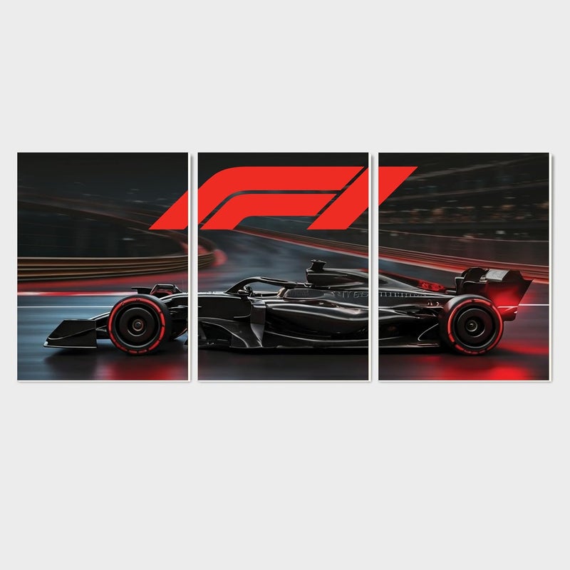 SR CREATIVE CRAFT SRCC Porsche Racing Car Wall Art, Pack of 3 Laminated Posters, Red Sports Car Design, 22x30 cm, HD Print Quality, 3mm Thick, for Living Room, Office, Bedroom (SR3-F19x12) - Image 1