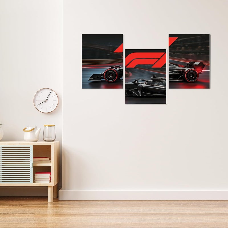 SR CREATIVE CRAFT SRCC Porsche Racing Car Wall Art, Pack of 3 Laminated Posters, Red Sports Car Design, 22x30 cm, HD Print Quality, 3mm Thick, for Living Room, Office, Bedroom (SR3-F19x12) - Image 4