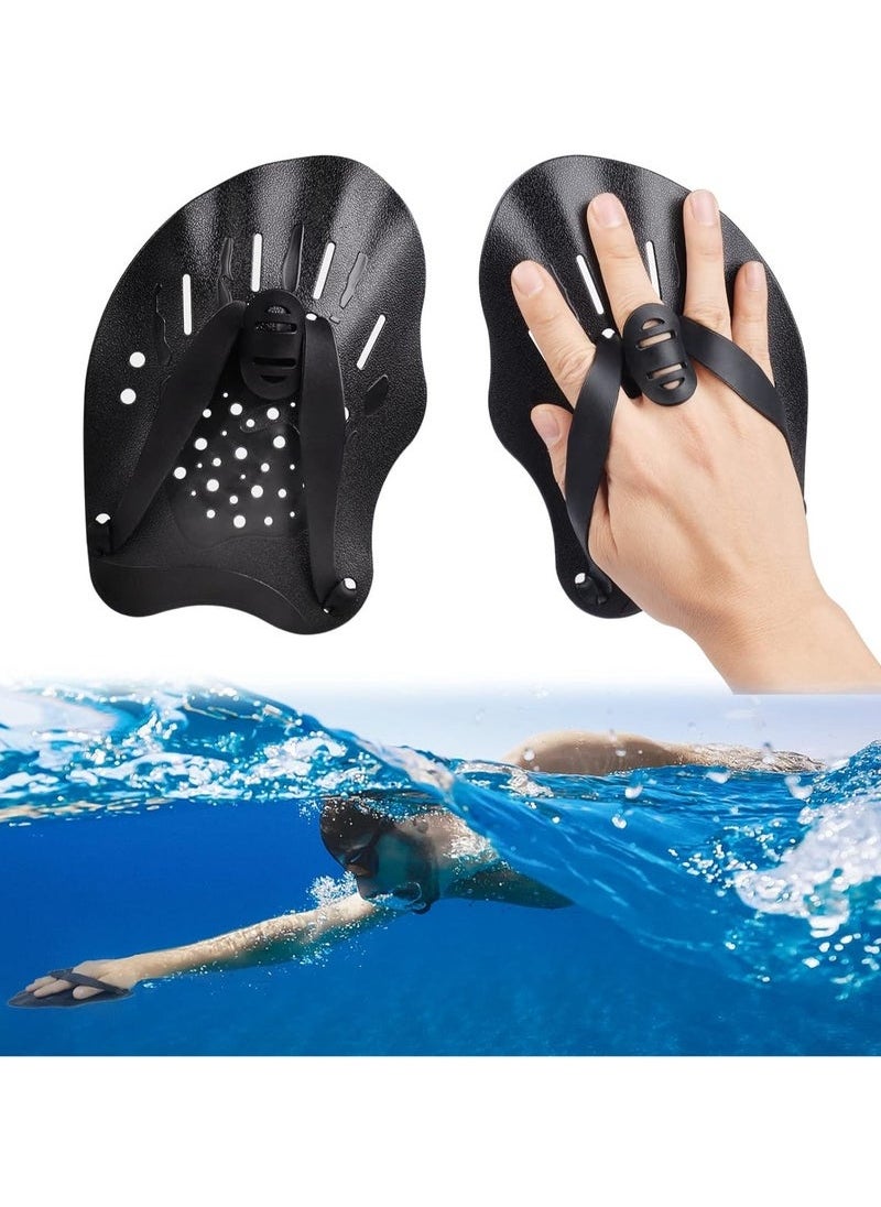 OMEVE 1 Pair Swim Paddles for Hand, Swimming Training Hand Paddles with Adjustable Straps, Swim Diving Training Hand Paddle for Men Women Children  - Image 1