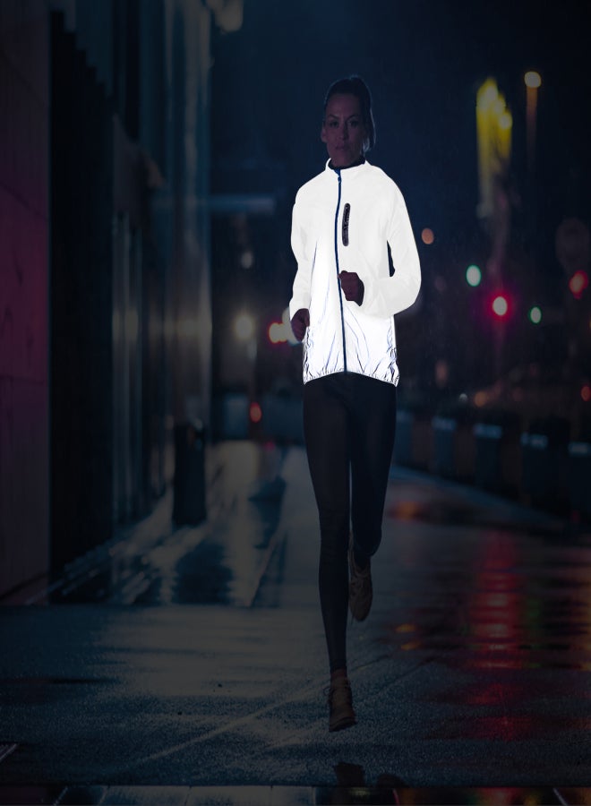 WOSAWE High Visibility Reflective Jacket Coat Waterproof Windproof Outdoor Night Sports Running Cycling Jacket - Image 4