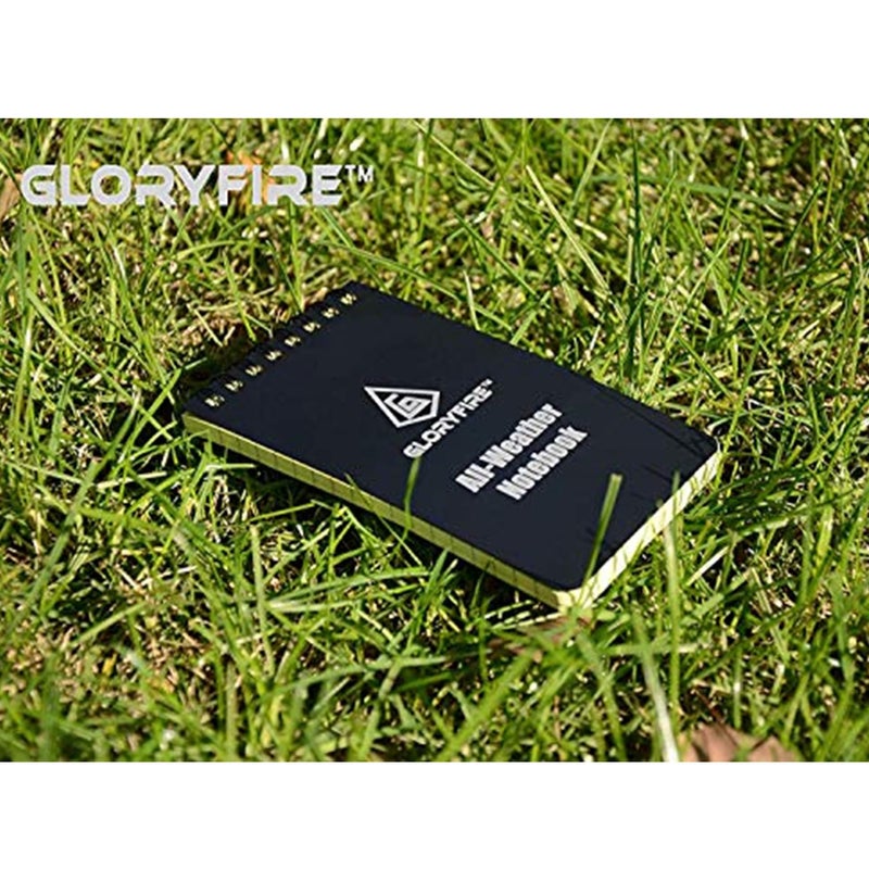 GLORYFIRE Waterproof Notebook All Weather Shower Pocket Tactical Notepad with Cover Steno Pad Memo Book - Image 2