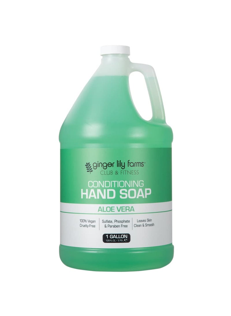 ginger lily farms - Ginger Lily Farms Club  Fitness Conditioning Liquid Hand Soap Refill 100 Vegan  CrueltyFree Aloe Vera Scent 1 Gallon 128 fl oz - Image 1
