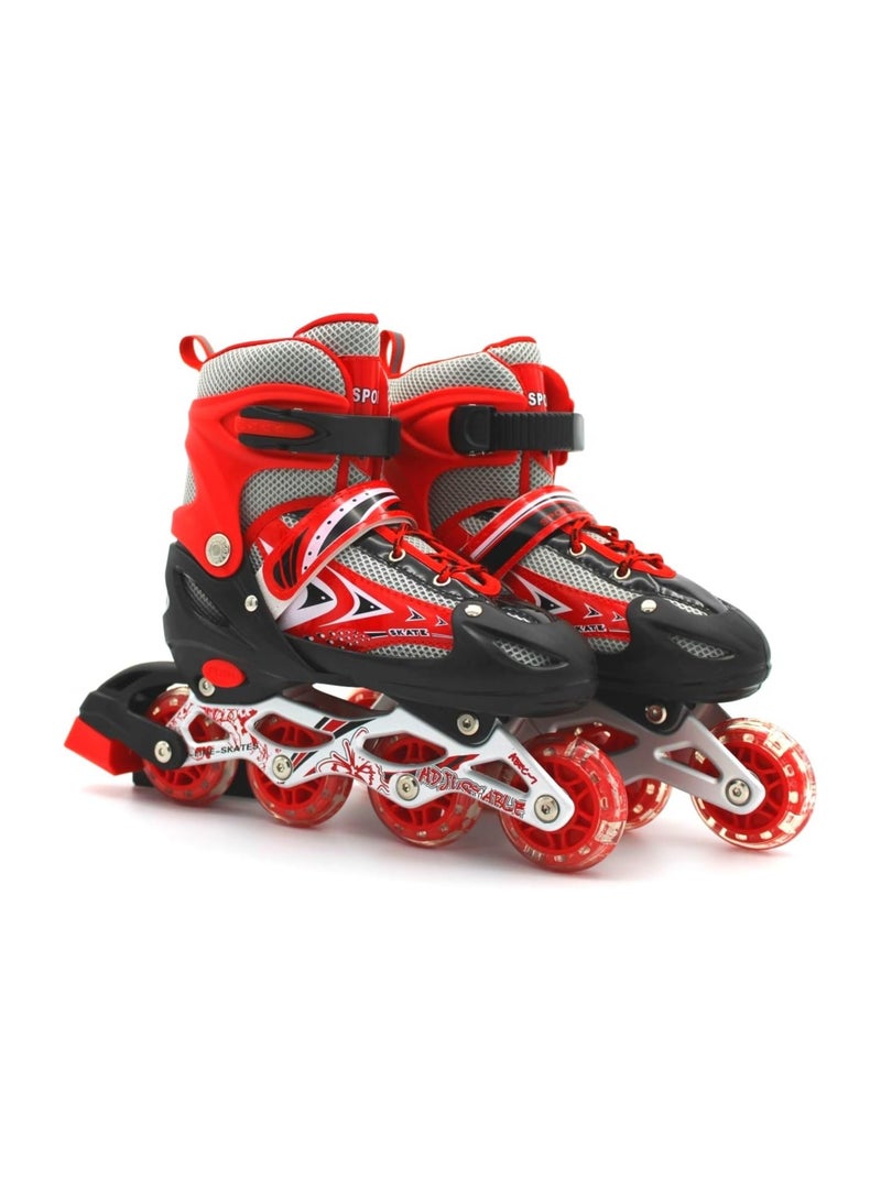 DubaiGallery أحذية تزلج للأطفال بعجلات مفردة/مزدوجة قابلة للسحب وأحذية تزلج خارجية للأولاد والبنات - Image 3