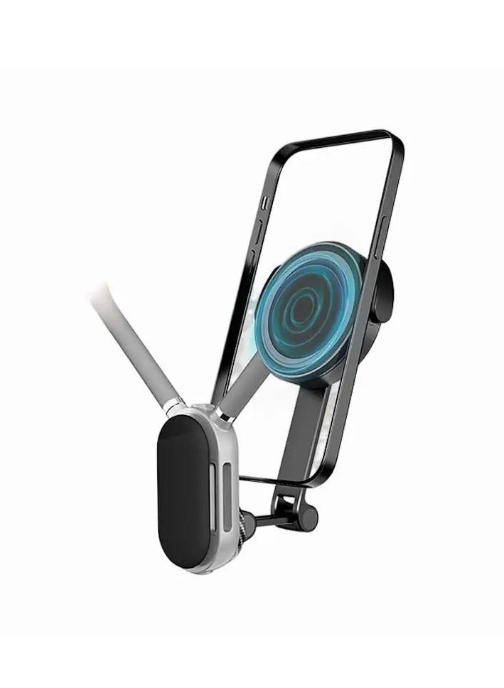 بلو فاير حامل هاتف مغناطيسي للرقبة مع وصلة 1/4 - مثبت كاميرا يدوي حر لتسجيل الفيديوهات أثناء الجري، التدوين المرئي، ركوب الدراجات، الطهي - قابل للتعديل، متوافق مع جميع الهواتف والكاميرات (مثل GoPro/SJ2000) - خفيف الوزن، مقاوم للماء مع قبضة آمنة - Image 2