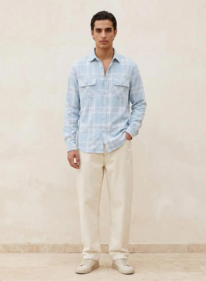 Lee Cooper BLUE CHECK SHIRT for Men | Best Price UAE