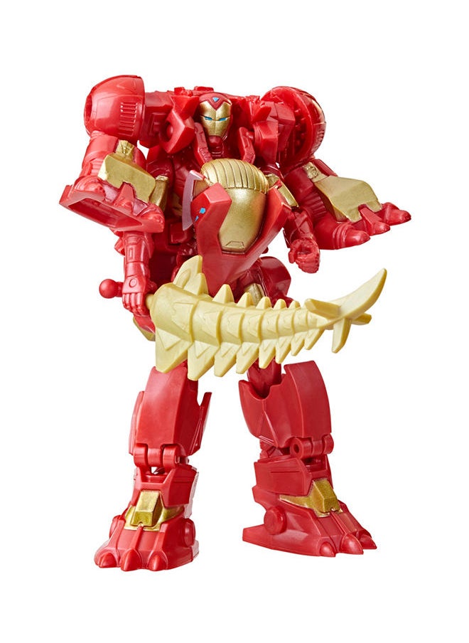 MARVEL CLASSIC Marvel Mech Strike Mechasaurs, 4-Inch Iron Man with Iron Stomper Mechasaur Action Figures, Super Hero Toys for Kids Ages 4 and Up  - Image 1