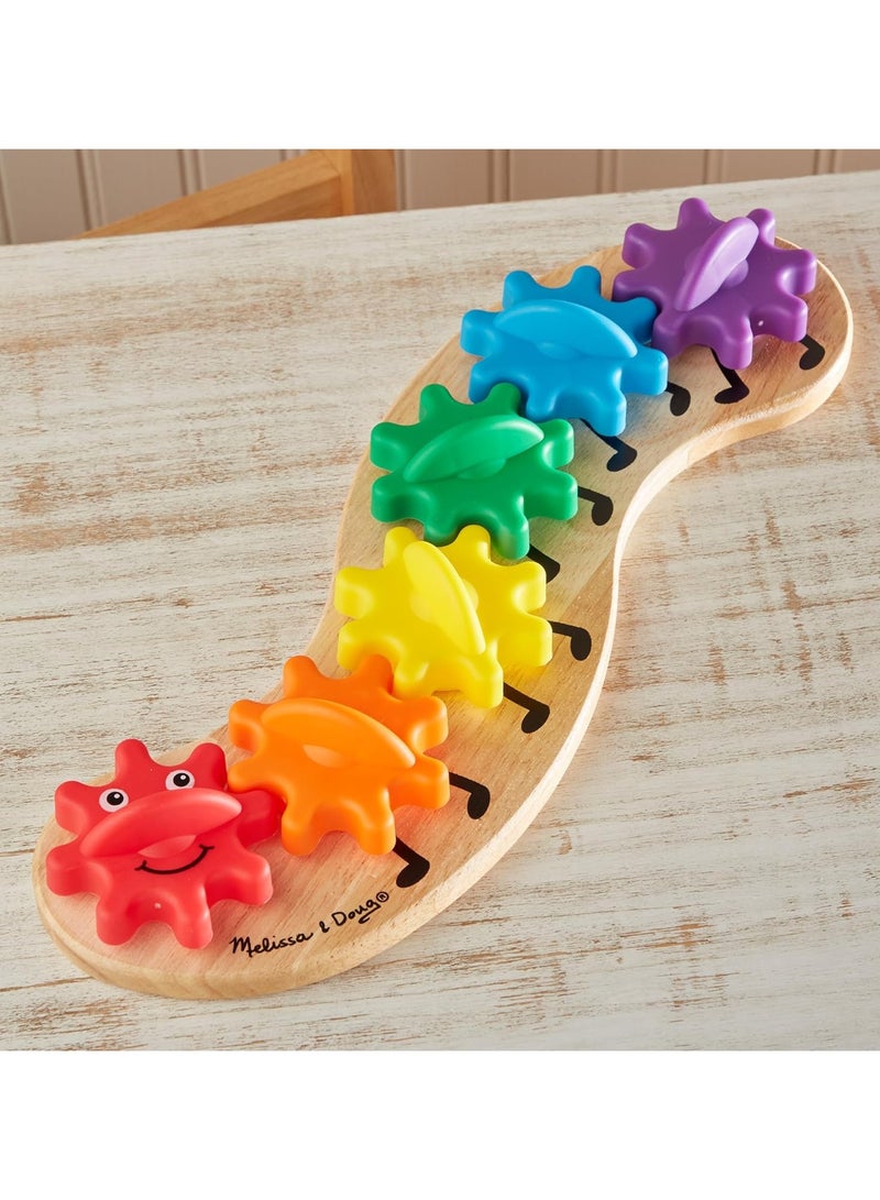 Melissa & Doug Melissa & Doug | Rainbow Caterpillar Gear Toy – 6 Interchangeable Gears | Wooden Educational Toy for Toddlers and Preschoolers | Ages 18 Months+  - Image 2