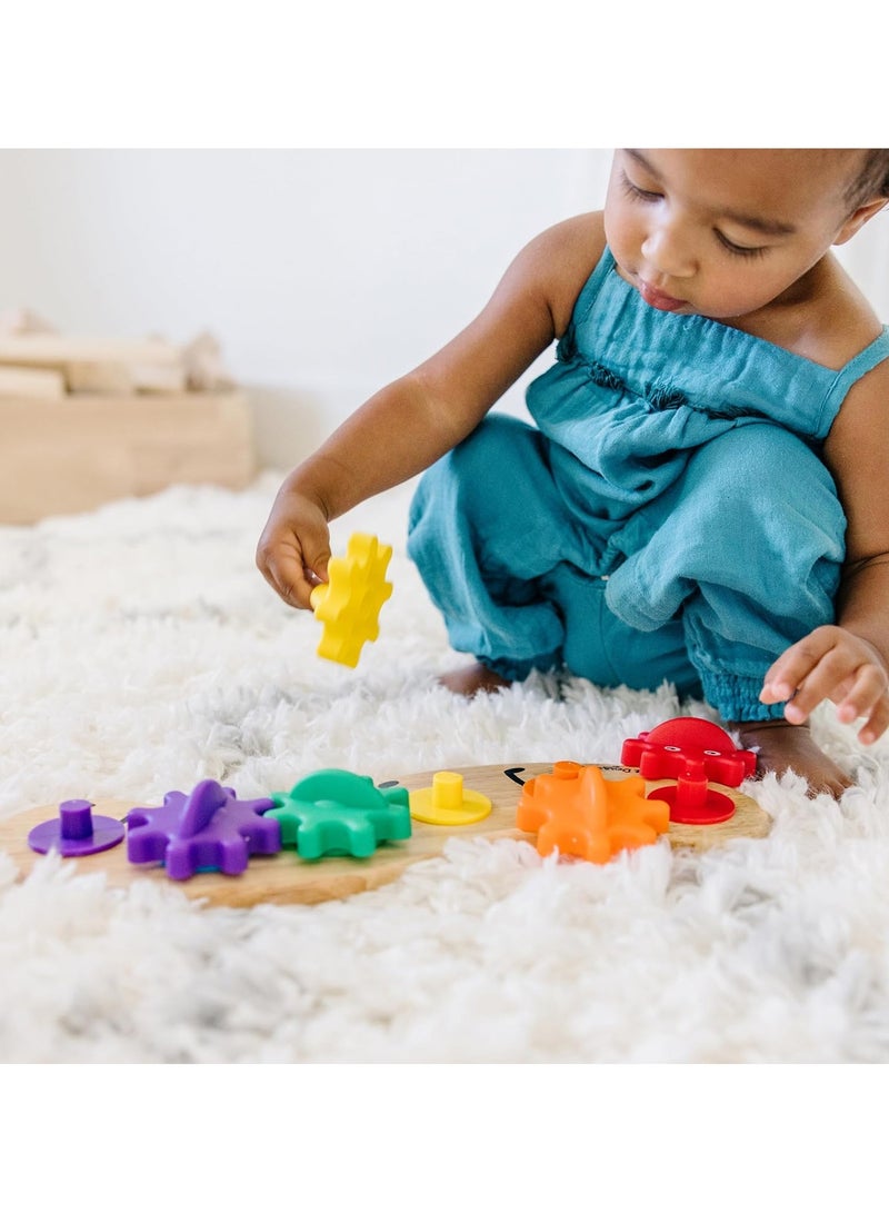 Melissa & Doug Melissa & Doug | Rainbow Caterpillar Gear Toy – 6 Interchangeable Gears | Wooden Educational Toy for Toddlers and Preschoolers | Ages 18 Months+  - Image 5