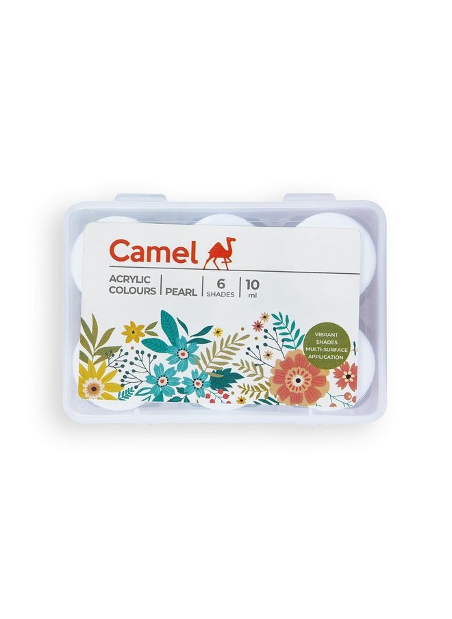 camel - Camel Camlin Kokuyo Fabrica Acrylic Pearl Color - 10ml Each, 6 Shades - Image 1