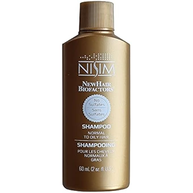 Nisim NewHair BioFactors Shampoo for Normal to Oily Hair â€“ Deep Cleansing Formula, Ideal for Daily Use Unisex 2 Ounce (60ml)