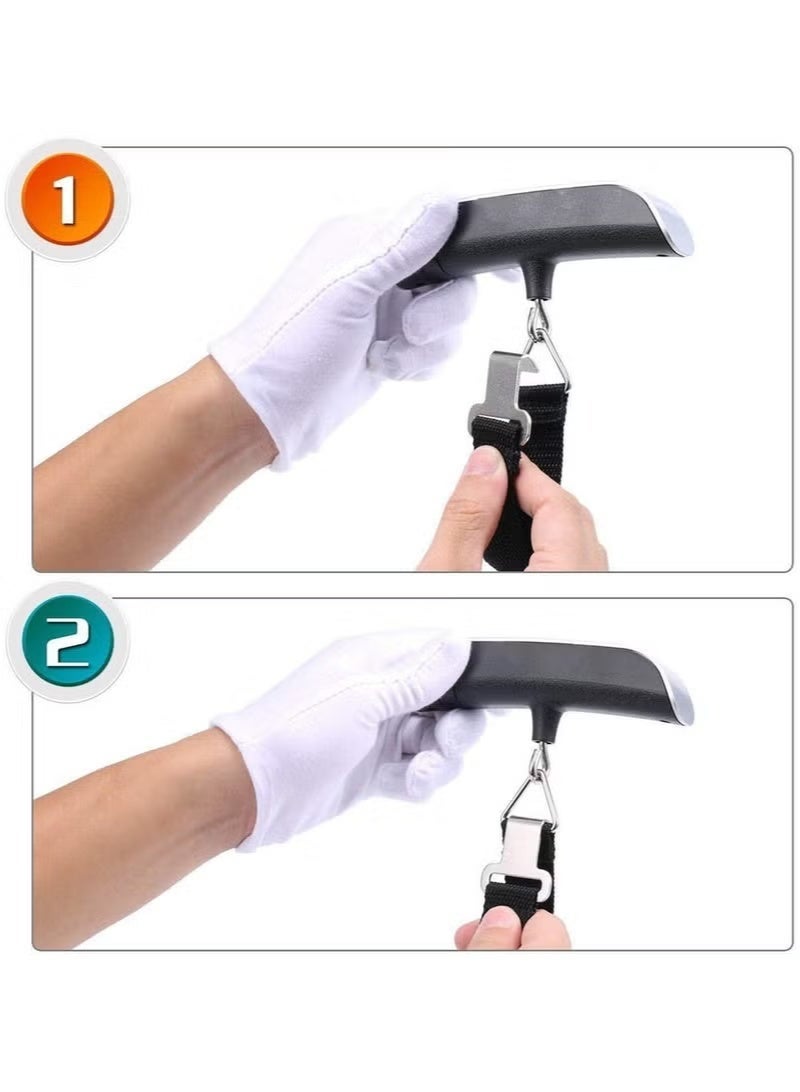 Portable Digital Luggage Scale (50kg/110lb) - Travel Handheld Baggage Weight Scale with Backlit LCD & Battery - Image 2