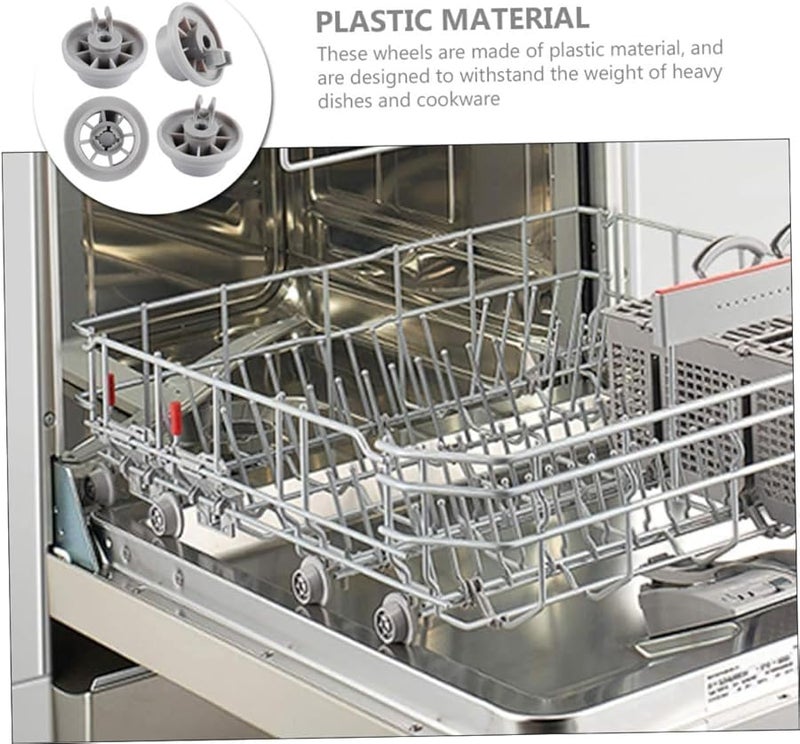 ARTIBETTER 4 قطع عجلات رف غسالة الصحون السفلي قطع غيار سهلة التركيب - Image 3