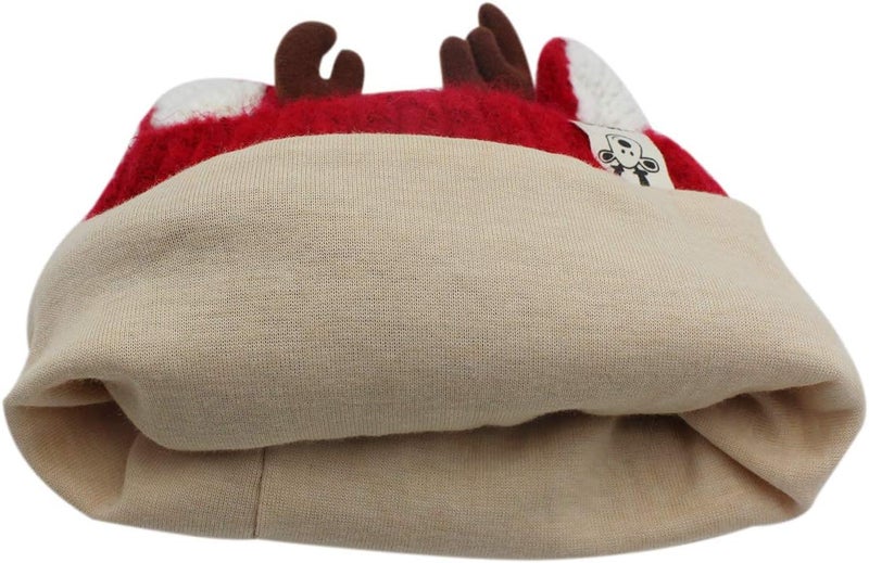 leomoste Baby Beanie Hat Cute Antlers Reindeer Crochet Knitted Hat Winter Warm Cap for Toddler Boys Girls - Image 4