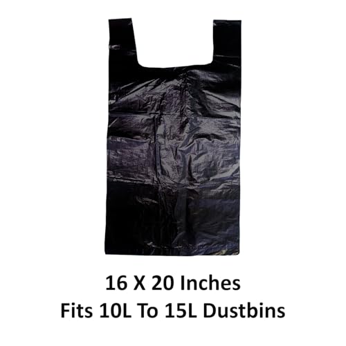 Flere Dustbin Bags for Home, Kitchen & Office | Garbage Bags Approx- 50 Pcs Pack | Black Disposable Poly Bags for Wet & Dry Waste (Size: 16x20 Inch, Fits 10L Bins) (Pack of 1) - Image 2