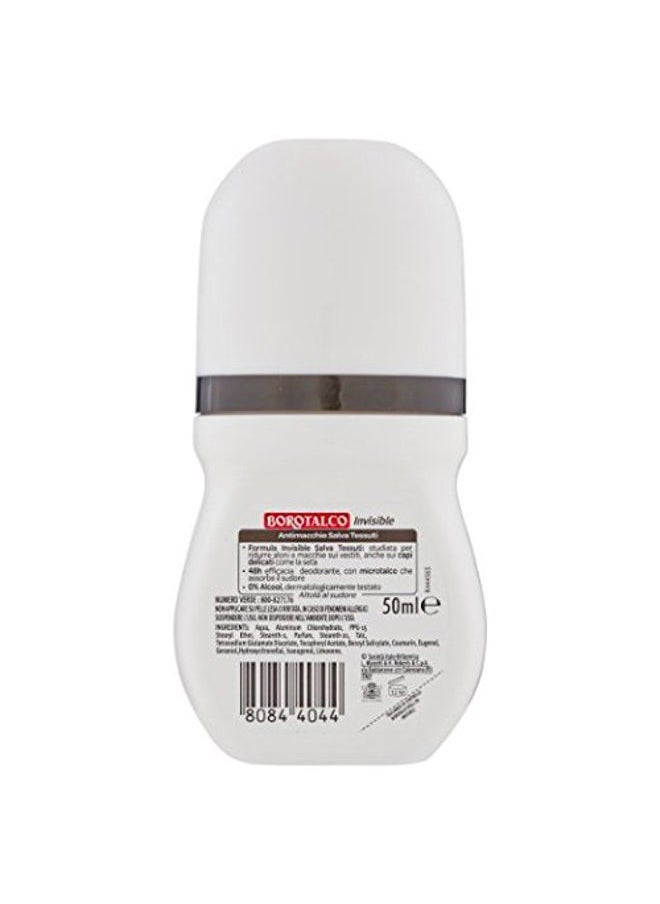 Borotalco :"Invisible" Anti-Stain Deodorant 1.69 Fluid Ounces (50ml) Deo Roll On (Pack of 2) [ Italian Import ]  - Image 3
