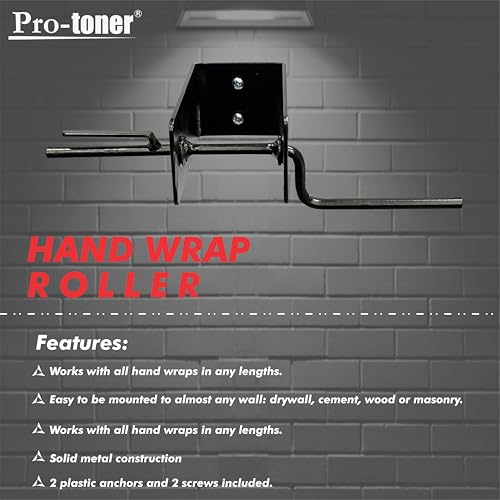 Protoner Mountable Roller for Hand Wrap, with Screws and Brackets for Boxing MMA Gym - Image 2