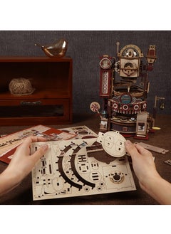 Robotime ROKR Chocolate Factory Marble Run 3D Wooden Puzzle LGA02, Assembly Brain Teaser 3D Wooden Puzzle DIY Build Model Crafts Kits, Unique Gifts and Home Decor for Teens or Adults  - Image 2