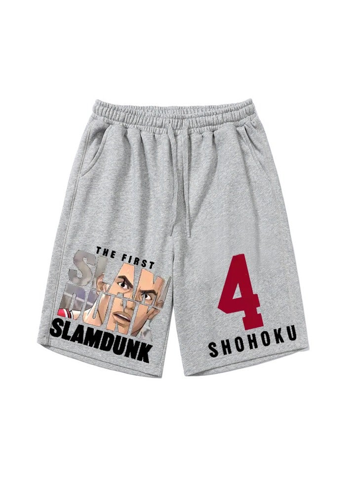 KUYING New Slam Dunk Master Printed Loose Five Point Casual Pants  - Image 1
