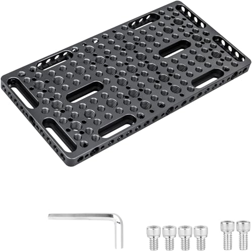 INNOREL CP10 Multi-Functional Cheese Plate with 1/4" & 3/8" Threads, Switching Mounting Plate with Built-in ARRI Locating Holes for Camera and Tripod - Image 1