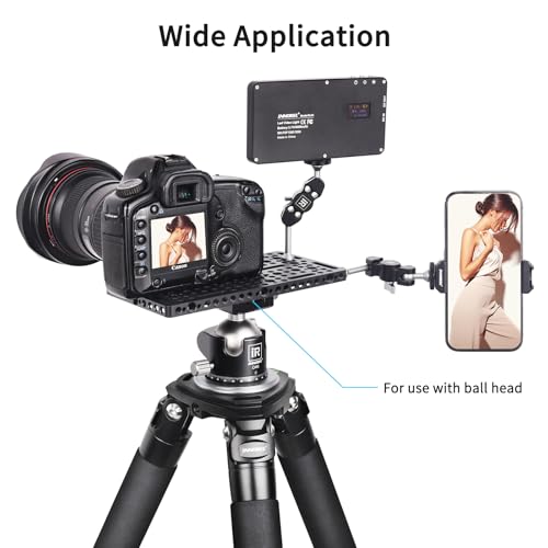 INNOREL CP10 Multi-Functional Cheese Plate with 1/4" & 3/8" Threads, Switching Mounting Plate with Built-in ARRI Locating Holes for Camera and Tripod - Image 4