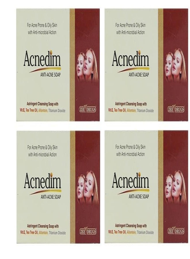 ZEE DRUGS Acnedim Soaps For Acne and Dark Spots remove Acne and Pimples(Pack of 4)(75gm Each) - Image 1