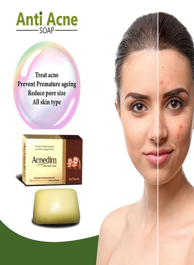 ZEE DRUGS Acnedim Soaps For Acne and Dark Spots remove Acne and Pimples(Pack of 4)(75gm Each) - Image 4