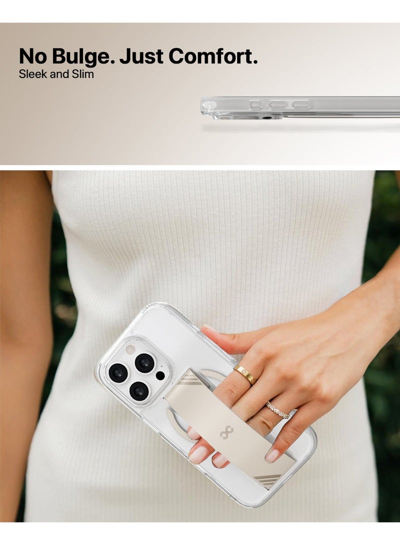 INFINYTY iPhone 16 Pro Max Transparent Case with Titanium Color Grip– GripX, Premium Duo-Material Build, MagSafe Compatible, Soft Flexi Grip, Mil. Grade Drop-Tested, Raised Edges for Screen & Camera Protection - Image 3