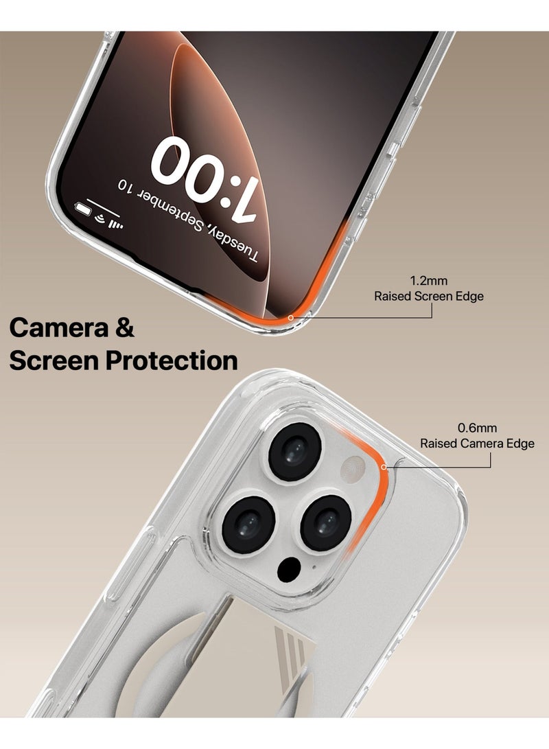 INFINYTY iPhone 16 Pro Max Transparent Case with Titanium Color Grip– GripX, Premium Duo-Material Build, MagSafe Compatible, Soft Flexi Grip, Mil. Grade Drop-Tested, Raised Edges for Screen & Camera Protection - Image 4