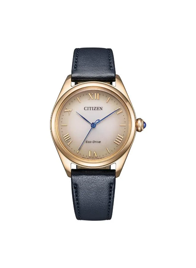 CITIZEN Women's Calf Leather Eco-Drive Women Watch EM1143-14Z - 33 mm