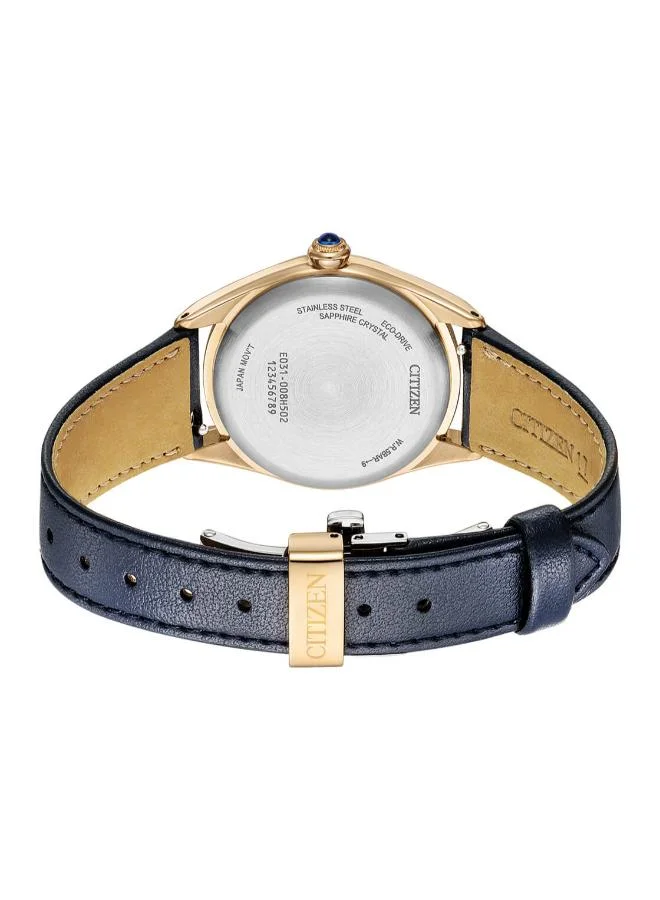 CITIZEN Women's Calf Leather Eco-Drive Women Watch EM1143-14Z - 33 mm