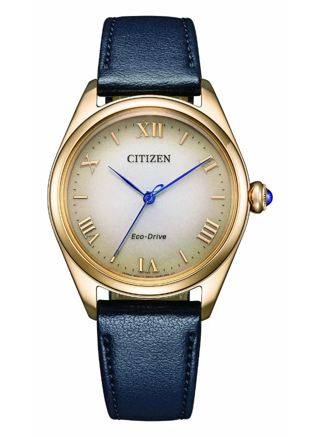 CITIZEN Women's Calf Leather Eco-Drive Women Watch EM1143-14Z - 33 mm