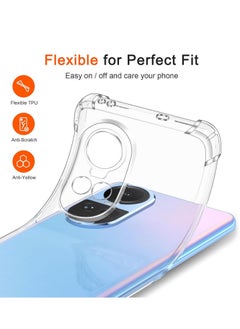 Generic Silicone Back Cover Soft Case For Oppo Reno 10/Reno 10 Pro 5G Best Camera Protection|Inbuilt Dust Plugs Anti Slip Grip Ultra Clear Slim Back Cover Case Transparent  - Image 4