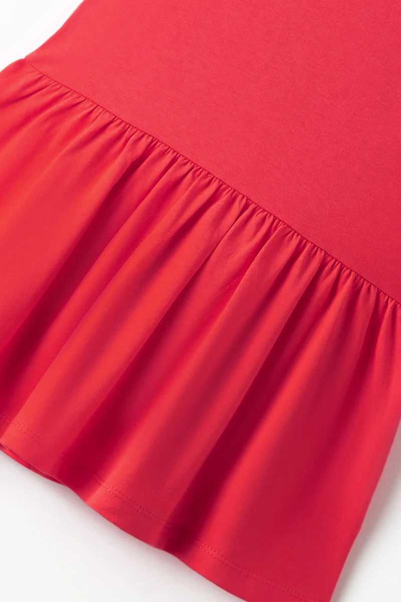 جون Girl's Collar Flounced Dress