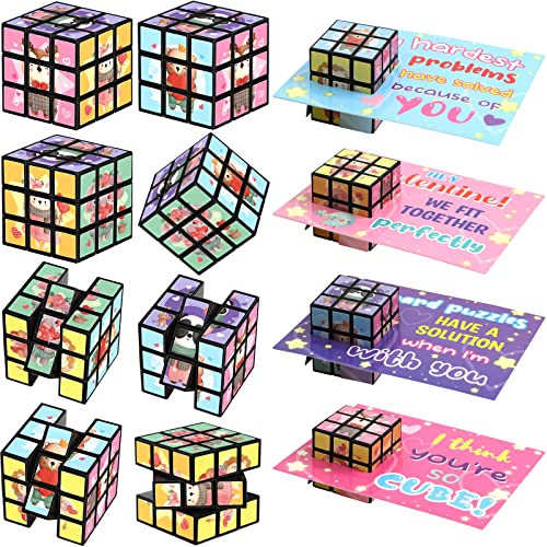 WorldBazaar 24 Packs Valentine Cubes for Kids with Cards Animal Puzzle Flip Cubes School Classroom Exchange Gift Prizes Valentine Party Supplies - Image 5