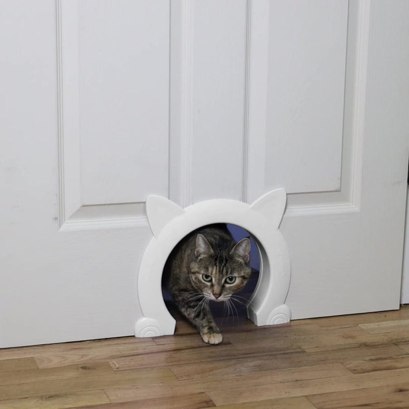 ikuso Indoor Cat Door, Cat Door for Interior Door, Pet Doors for Cat, Kitties and Kittens - Image 1